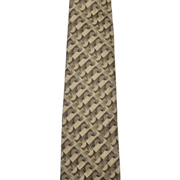 Van Heusen Stain Resistant Necktie All Silk Men's Tie Half Circle Pattern - Picture 4 of 8